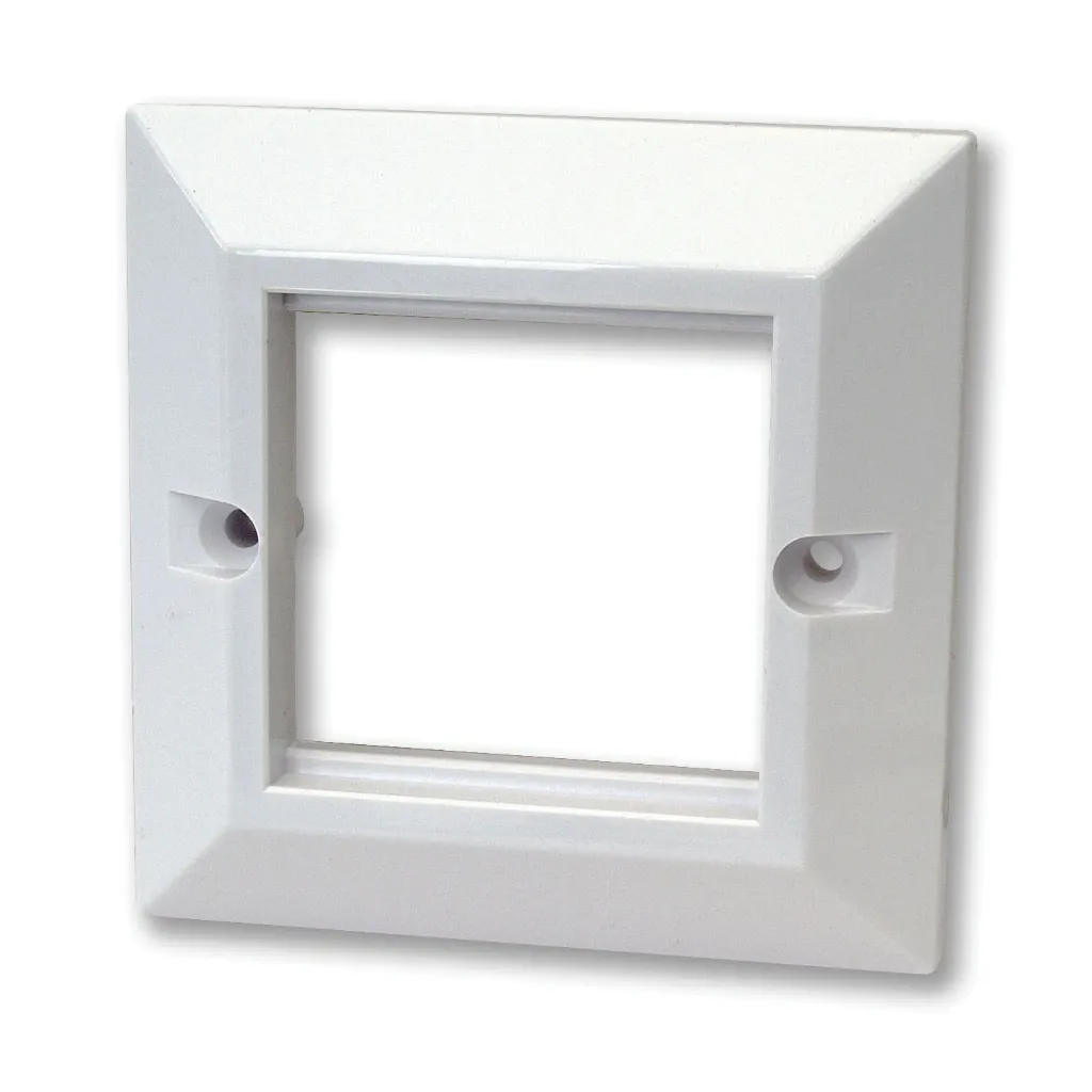 [SX7067WH] KAUDEN™ Twin Module Bevelled Faceplate - White