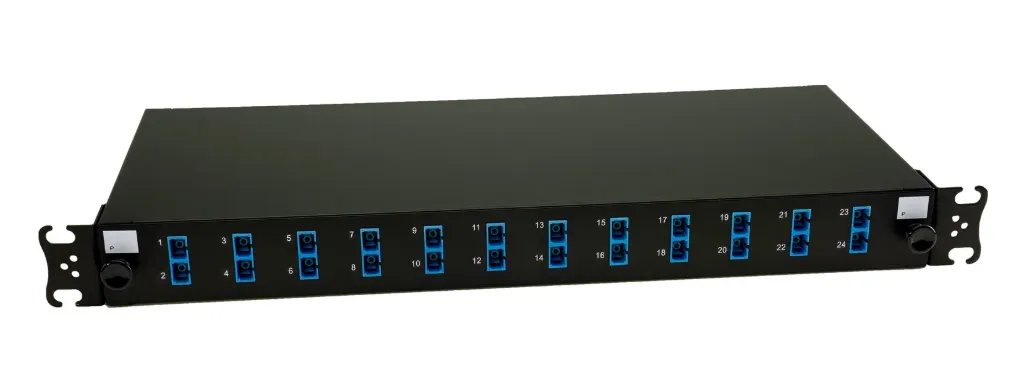[PP24SCMM] Sliding Drawer Fibre Patch Panel 24 Way MM SC 12x Duplex Connectors